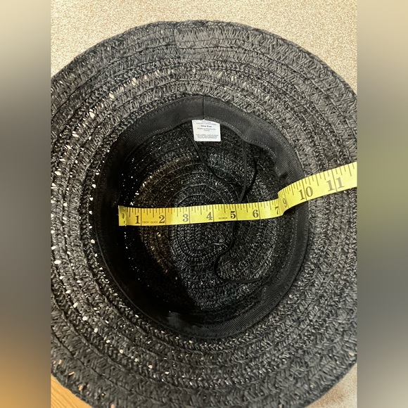 Summer straw hat, black. One size, measurements are in the pictures - Picture 7 of 8